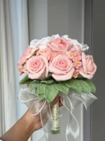 Crochet Pink Gradient Arrangement – Romantic Wedding Décor - Image 10