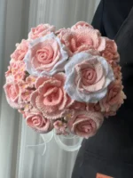 Crochet Pink Gradient Arrangement – Romantic Wedding Décor - Image 4