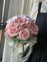 Crochet Pink Gradient Arrangement – Romantic Wedding Décor - Image 6