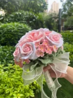 Crochet Pink Gradient Arrangement – Romantic Wedding Décor - Image 9