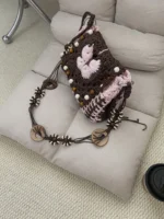 Crochet Butterfly Motif Tote – Boho Knit Crossbody - Image 6