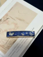 Song Brocade Hair Clips – Starry Night Butterfly - Image 2
