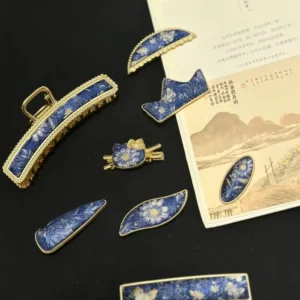 Song Brocade Hair Clips – Starry Night Butterfly