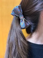 Song Brocade Bow Banana Clip – Misty Dawn - Image 4