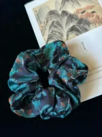 Song Brocade Scrunchie – Iridescent Treasure Flower