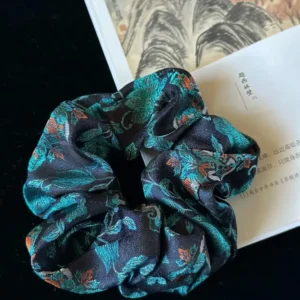 Song Brocade Scrunchie – Iridescent Treasure Flower