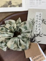Song Brocade Scrunchie – Master Li's Winding Stream & Plum - Image 3