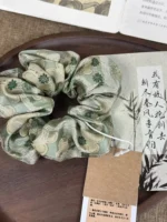 Song Brocade Scrunchie – Master Li's Winding Stream & Plum - Image 5