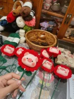 Crochet Pig Figurine Planter – Blossom Amigurumi Decor - Image 5