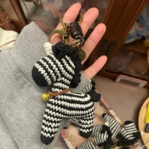 Crochet Zebra Figurine – Striped Amigurumi Charm
