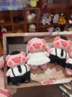 Crochet Pig Couple Figurine – Amigurumi Wedding Gift Set - Image 2