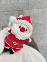 Crochet Santa Claus Figurine – Festive Holiday Mascot - Image 5