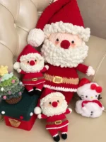 Crochet Santa Claus Figurine – Festive Holiday Mascot
