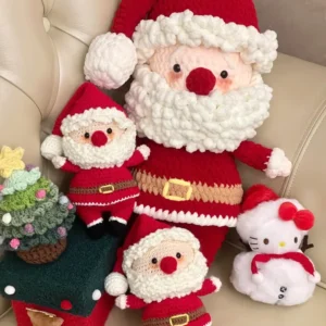 Crochet Santa Claus Figurine – Festive Holiday Mascot
