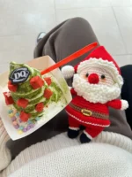 Crochet Santa Claus Figurine – Festive Holiday Mascot - Image 6