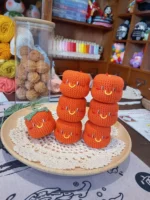 Crochet Persimmon & Peanut Charm– Good Fortune Accent - Image 7