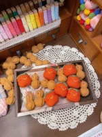 Crochet Persimmon & Peanut Charm– Good Fortune Accent - Image 9