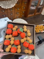 Crochet Persimmon & Peanut Charm– Good Fortune Accent - Image 11