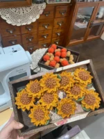 Crochet Sunflower Figurine Charm – Positive Energy Accent - Image 3