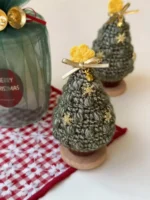 Crochet Mini Pine Figurine – Handcrafted Holiday Decor - Image 4