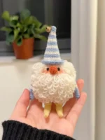 Crochet "Loop Gnome" Charm – Nordic Wool Holiday Plushie - Image 3