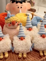 Crochet "Loop Gnome" Charm – Nordic Wool Holiday Plushie - Image 7
