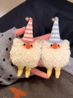 Crochet "Loop Gnome" Charm – Nordic Wool Holiday Plushie