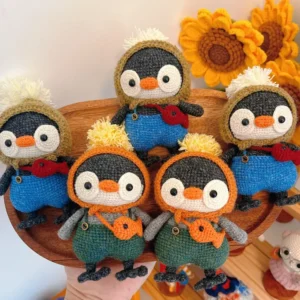 Crochet "Polar Pals" Figurine Charm – Shetland Wool Amigurumi Accessory