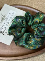 Song Brocade Hair Accessories – Emerald Harmony - Image 2