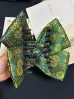Song Brocade Hair Accessories – Emerald Harmony - Image 4