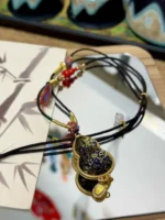 Song Brocade Necklace – Silk Road Gourd - Image 5