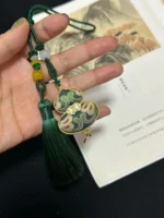 Shu Brocade Gourd Charm – Emerald Prosperity - Image 2