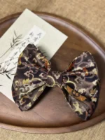 Song Brocade Bow Barrette – Cloud Weaving Dreams