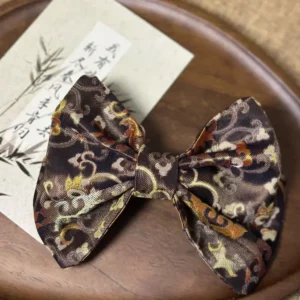 Song Brocade Bow Barrette – Cloud Weaving Dreams