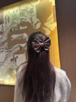 Song Brocade Bow Barrette – Cloud Weaving Dreams - Image 2