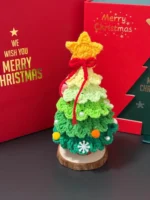 Crochet Christmas Figurine Gift Box – Artisan Tree, Peace Apple Set - Image 4