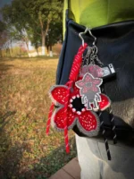 Crochet "Shadow Bloom" Figurine Charm – Pixel Art Amigurumi Accessory - Image 4