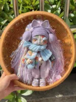 Crochet "Galaxy Drifter" Art Figurine – Merino Wool Amigurumi Collectible - Image 3