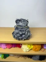 Knitted "Prosperity Prince" Art Figurine – Merino Wool Lucky Frog - Image 7