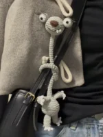 Crochet "Long-Neck Sloth" Figurine Charm – Funny "Noodle" Animal
