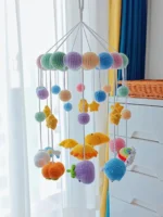 Crochet "Happy Sky Garden"  Baby Crib Mobile – Montessori Nursery Decor - Image 3
