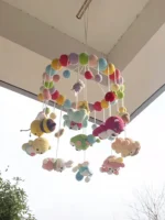 Crochet "Rainbow Animal Carnival" Baby Crib Mobile – Montessori Nursery Decor - Image 2