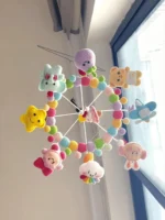 Crochet "Dreamland Flight" Baby Crib Mobile – Pastel Nursery Decor