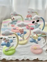 Crochet "Cloud Aviator" Magnetic Display – Floating Airplane Figurine