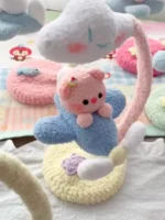 Crochet "Cloud Aviator" Magnetic Display – Floating Airplane Figurine - Image 7