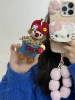 Knitted “Bloom” Vintage Clown Bag Charm – Retro Style Soft Plush - Image 4