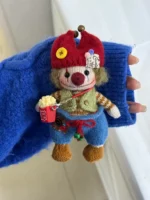 Knitted “Bloom” Vintage Clown Bag Charm – Retro Style Soft Plush - Image 5