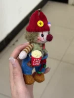 Knitted “Bloom” Vintage Clown Bag Charm – Retro Style Soft Plush - Image 7