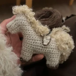 Crochet "Lucky Trotter" Pony Bag Charm – Farmhouse Style Keychain