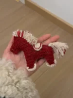 Crochet "Lucky Trotter" Pony Bag Charm – Farmhouse Style Keychain - Image 2